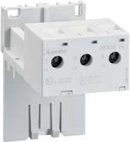 ..200 - RF...420 0.002 G233 RF...9 - RF...82 - RF... 0.006 ❶ Front IP20 protection is warranted to contactor-thermal relay connections. ❷ Independent mounting base for any RF95 relay.
