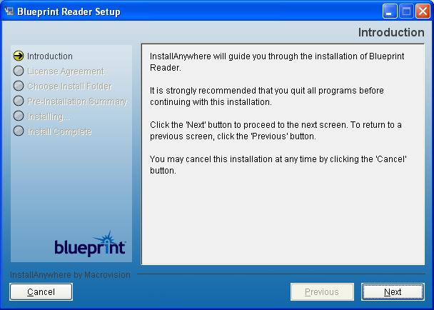 Chapter 1: Getting Started Blueprint Reader Installation & User Guide Downloading the Installation Files You can download Blueprint Reader from the Blueprint website.