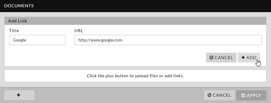 Choosing Add File launches the default file browser on your system.
