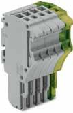 -conductor female plug with ground base module (green-yellow), for insertion into carrier terminal blocks, with coding fingers 3 2020-03/000-036 -conductor female plug with ground end module