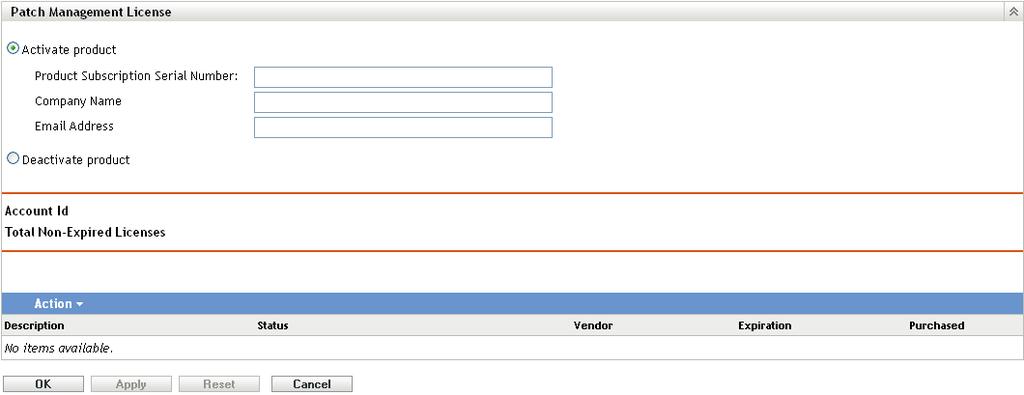 tab in the left panel to display the Configuration page: