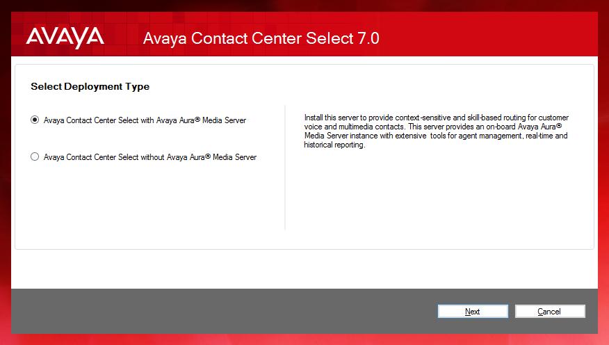 Installing Avaya Contact Center Select Release 7.0 DVD software 7.