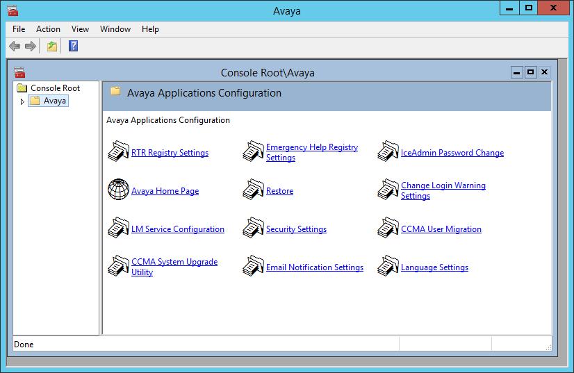 Avaya Contact Center Select migration 2. In the left pane, click Avaya > Applications > CCMA System Upgrade Utility. 3.