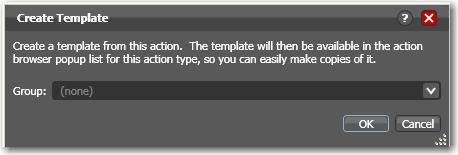 For example, to configure a copy action, you choose the source and copied file, and a destination - all in one panel: Figure 74. Typical action inspector.