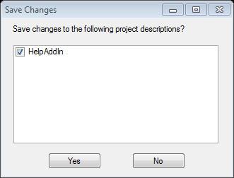 Save Dialog Click on a control for more information. Save Dialog This dialog lets you choose which projects to save changes for. By default all projects will be checked.