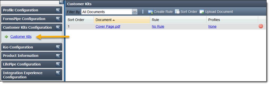 Add Customer Kits You can add your own personalized forms, such as a cover page, to any forms package by uploading a document in iservice.