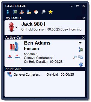1.4.3 Hold and Unhold To hold a call, click the Hold button when there is an active call. Press the same button, or the bigger button, or double click on the Held call to pick up the call again. 1.4.4 Dial To dial manually open the Active Call window and click on the Dial button.