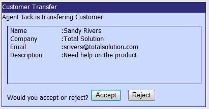 In this example, we are informed that Customer is waiting for