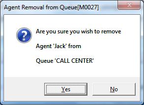 Alternatively, right click on the agent within the queue and select Remove Agent from Queue Multiple agents may be added and