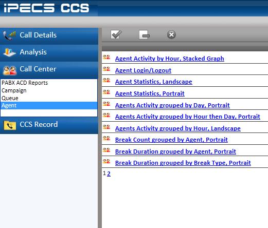 In this example, we are going to run a report for CCS Desk agent break.
