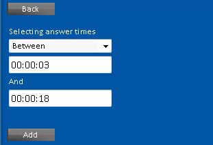 3.3.9 Answer Time If the PABX supports ths feature, calls can be filtered based on the Answer Time.