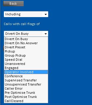 3.12 Call Flags If the PABX supports this feature, calls can be filtered based on their