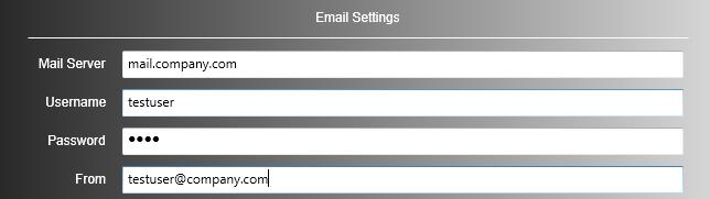 4.1.1 Email Setting Configure the email server settings to be used for email notifications.