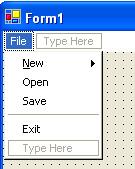 Add underlines for the F of File, the O of Open, the S of Save, and the X of Exit.