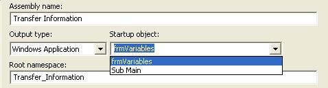frmvariables: Click OK to exit the dialogue box.