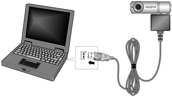 Installing Creative WebCam Notebook In Windows 98 / 98SE / Me / 2000 / XP You can attach Creative WebCam Notebook to a USB hub with an external power supply.