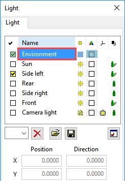 Open the light parameters, confirm the prompt with "Temporarily switch to solid mode"