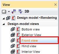 VIEW WITH RENDER IMAGE Calculated 2D views of your model can also be defined with render images.