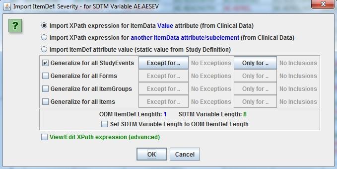 We now have the choice between two approaches: a) map the 4 possibible values from the study design to the three values of the recommended SDTM-IG codelist with only 3 values.