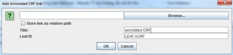 and use the Browse button to add the location of your acrf.