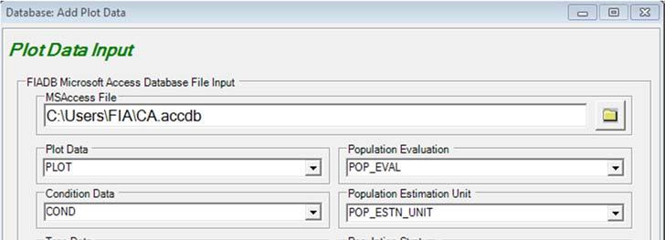 Figure 2.9 Populate form with appropriate tables from the database. 7.
