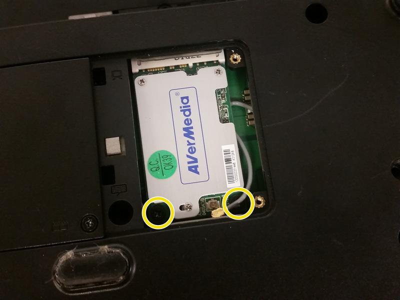 Remove each antenna from the Wi-Fi card by pulling up on