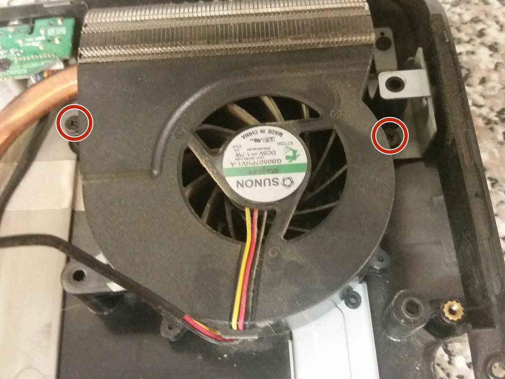 Step 10 Remove CPU fan Remove the two M2.