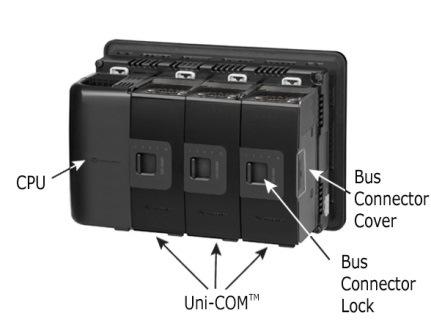 UAC-01RS2, UAC-02RS2, UAC-02RSC Installation Guide 5. Slide the Bus Connector Lock all the way to the left as shown in the accompanying figure. 6.