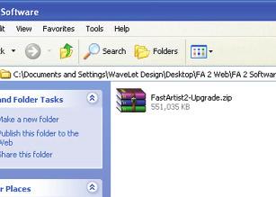 zip fi le. Right click on FastArtist2-Upgrade.zip. Choose the Explore option.