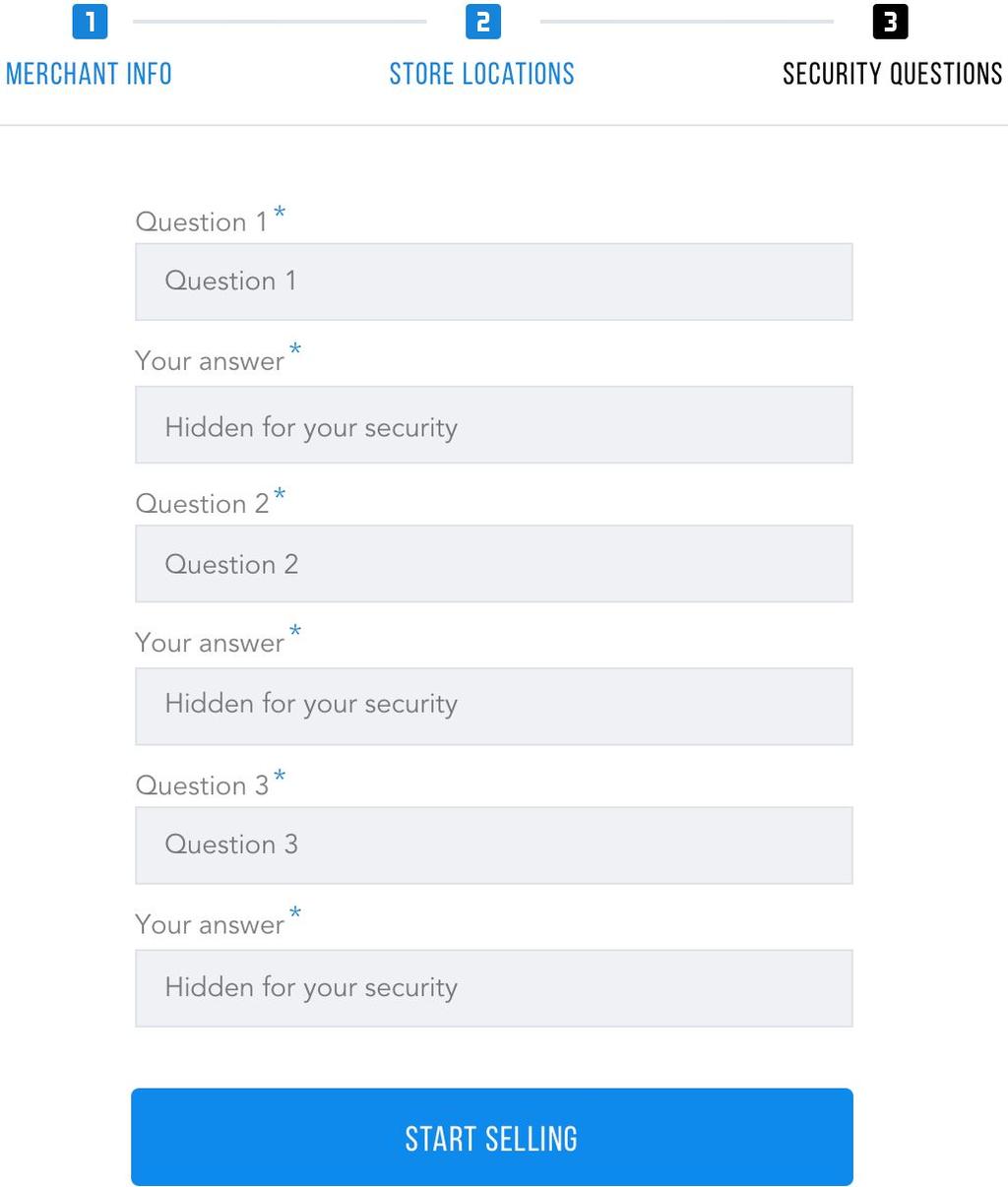 Figure 6: Viewing security questions You cannot change the questions or answers and the fields are read-only. Besides, the answers are hidden for security reasons.