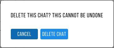 Figure 124: Confirm the deletion The chat will disappear from the list.
