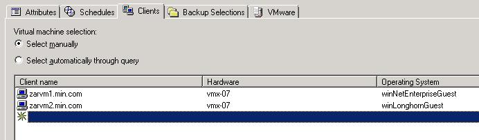 Configure NetBackup policies for VMware Limiting the VMware servers that NetBackup searches when browsing for virtual machines 65 Data Center Virtual Center Name The datacenter that contains the