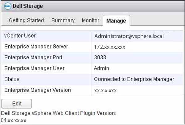 managed by the Enterprise Manager user, the longer it takes to display the Dell Storage page. 5.