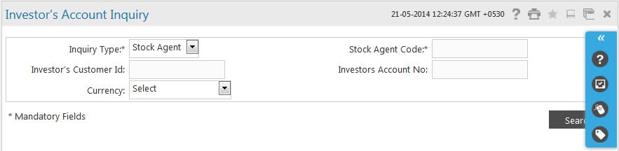 Investor's Account Inquiry 7. Investor's Account Inquiry Using this option, you can view the account balance details of the linked investor. To inquire investor's account 1.