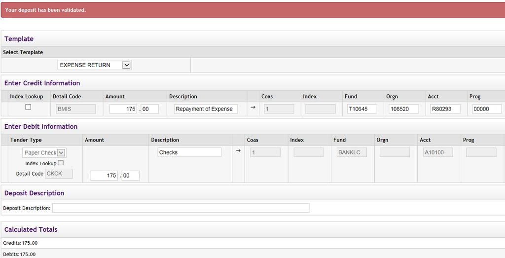 Checking Status, Deposit History and Web Departmental Deposit Report You may need to track