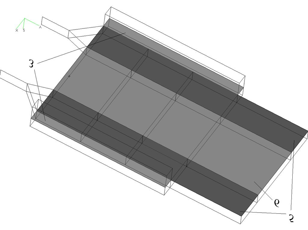 Structure of the bottom part of DutchEVO car: 1 vertcal and 2, 3, 4 horzontal components of the sde rocer beams; 5, 6 components of the lower and 7, 8 upper panels of the floor; 9, 13 longtudnal and