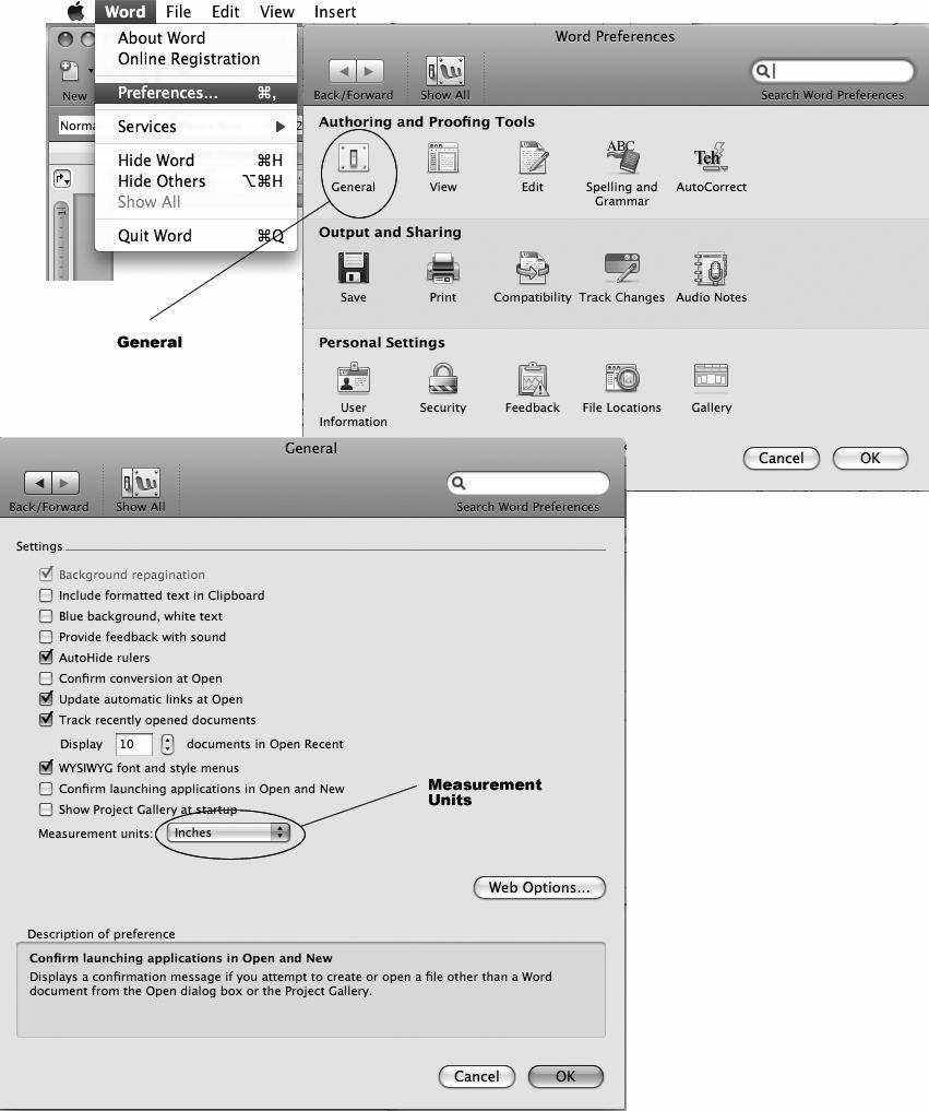 4.2a Windows Word 2007 Options dialog box.