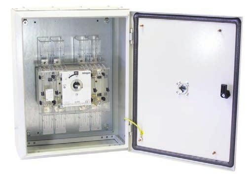 1000 x 800 x 300 Blue TLM800 Note: 6A auxilliary contacts available on request With & Without Fuses 3 Pole & Switched Neutral (4th Pole) IP65 Sheet Steel Enclosure Padlockable in Off Position (3 Pad