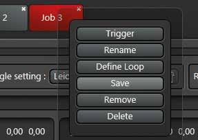 8 A B Figure 11 Save and define loop buttons. Figure 12 Setting the execution count for the loop Job1 Job3. Figure 13 View jobs without hardware change.