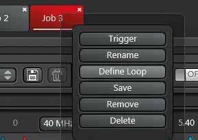 Save This function opens the save dialog for saving currently selected jobs or patterns.