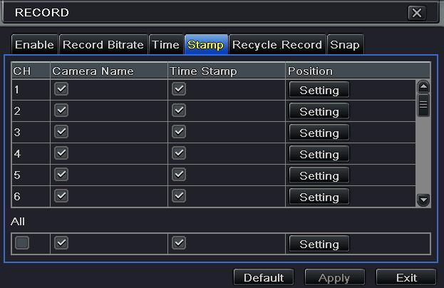 Expiration time: Set the expiration time for recorded video. If the set date is overdue, the recorded files will be deleted automatically.