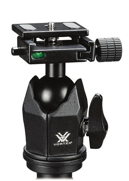 Basic Adjustments Adjusting the Compact Ball Head The Ridgeview s ball head allows you to quickly reposition the head in any direction to change your viewing angle.