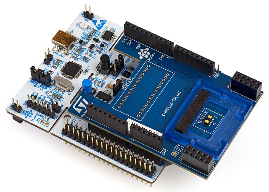 P-NUCLEO-53L1A1 VL53L1X nucleo pack with X-NUCLEO-53L1A1 expansion board and STM32F401RE nucleo board Description Data brief Features VL53L1X Time-of-Flight (ToF), long-distance ranging sensor