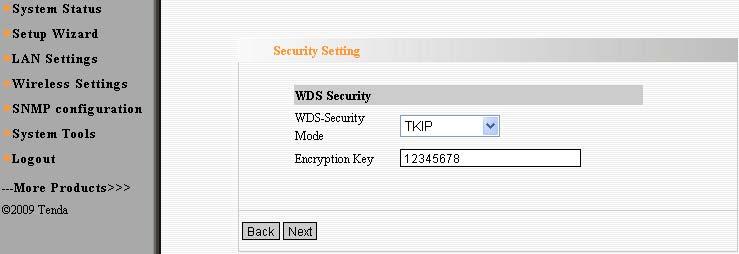 Then enter the encryption key.