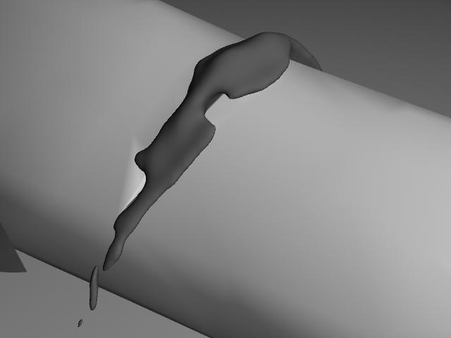 Figure 8. The animation approach's bleed. In overall, the simulations worked well and provided a finished product even if the product did not always come out as anticipated.