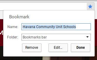 Creating A Bookmark 1st - Click the STAR to set a bookmark for the school website. 2nd - Edit the name if needed. 3rd - Click DONE.