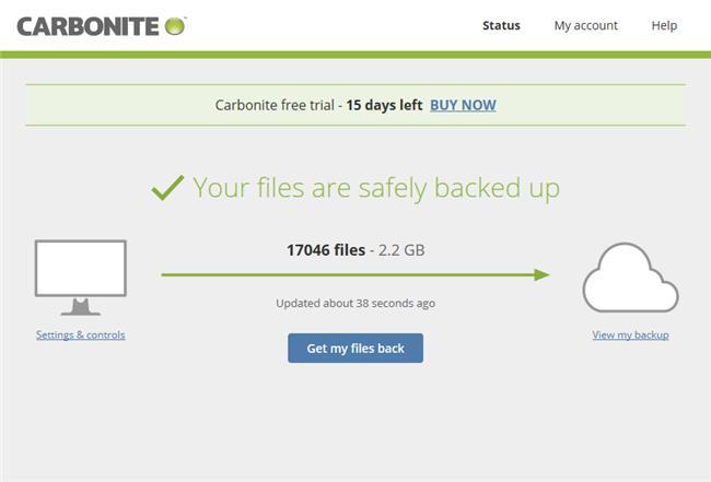 Handbook: Carbonite Personal Office The Carbonite Application The Carbonite application is the user interface for your Carbonite backup.