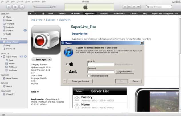 Input apple ID and password,
