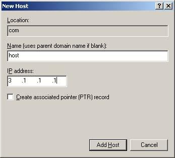 Enter host name host and IP address 3.1.