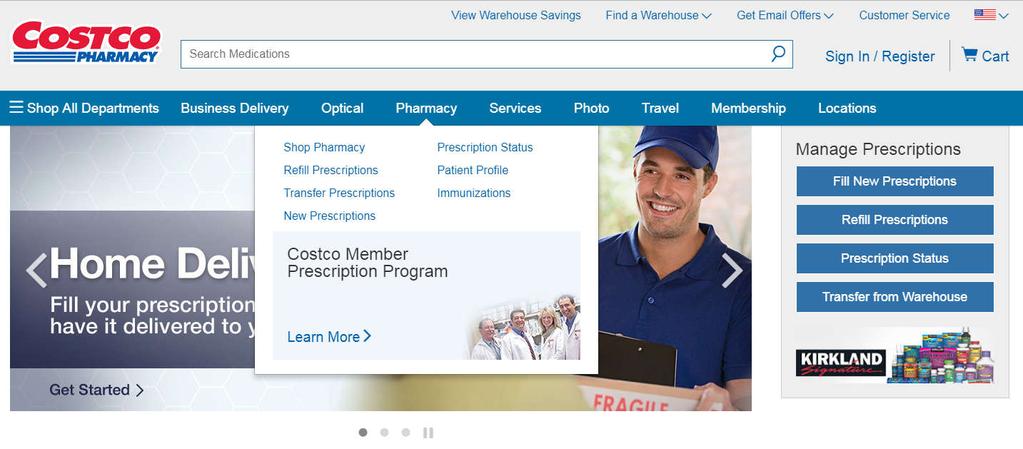 Setting up a Patient Profile To complete a profile for the Mail Order Pharmacy a member will need to place their curser over Pharmacy for the drop down menu and click